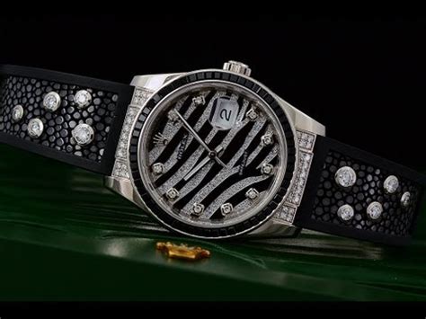 Rolex Zebra DateJust Special Limited Edition Diamond Sapphire 